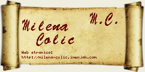 Milena Čolić vizit kartica